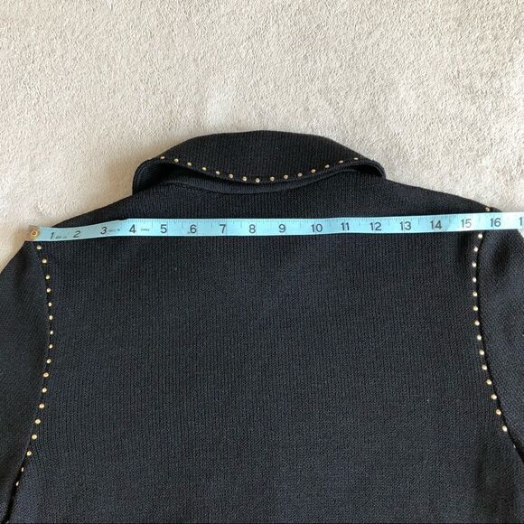 NWOT St. John Collection Gold Studded Zip Jacket - Picture 11 of 16